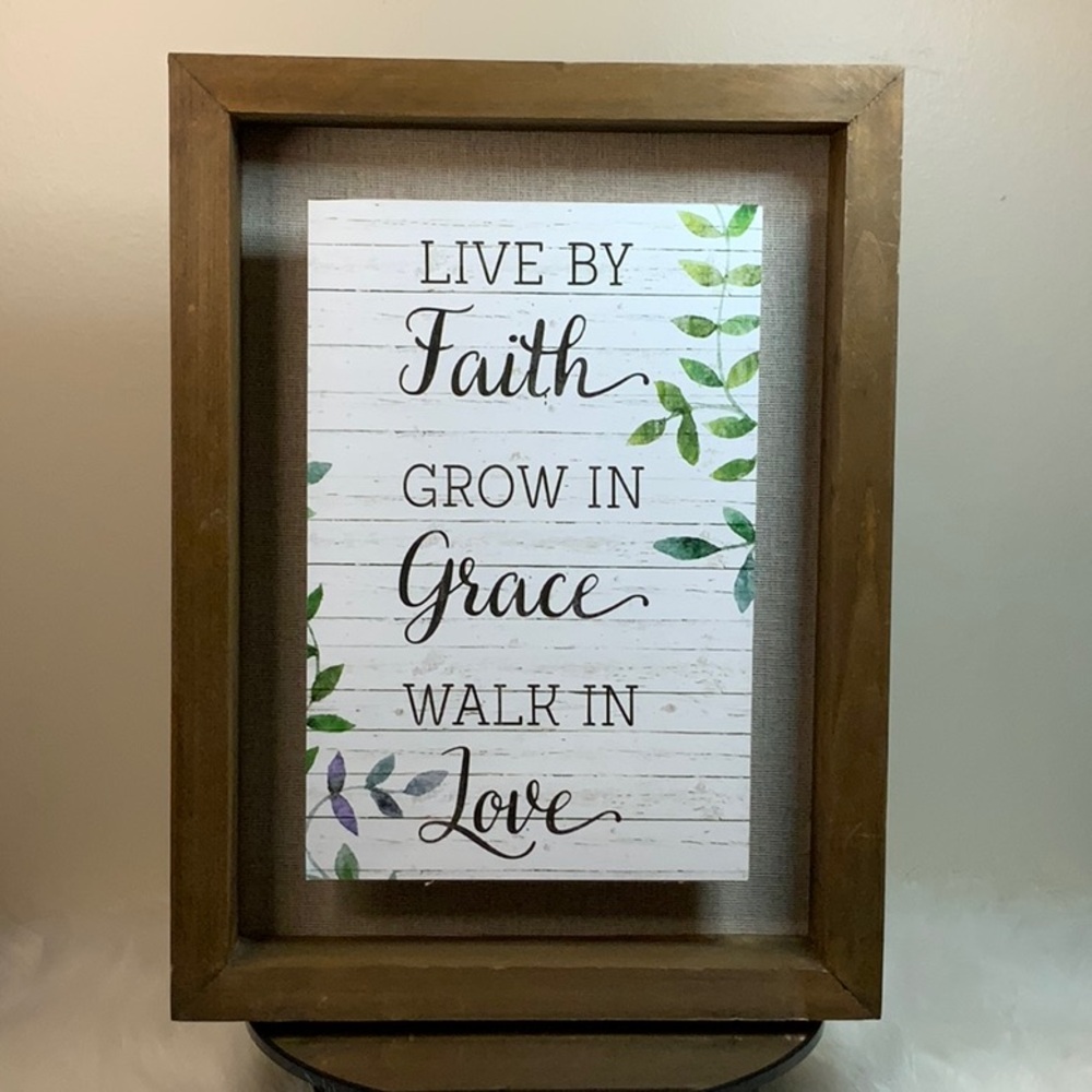 Wall Art. Live by Faith. ( NWOT) Wood - Picture 1 of 7